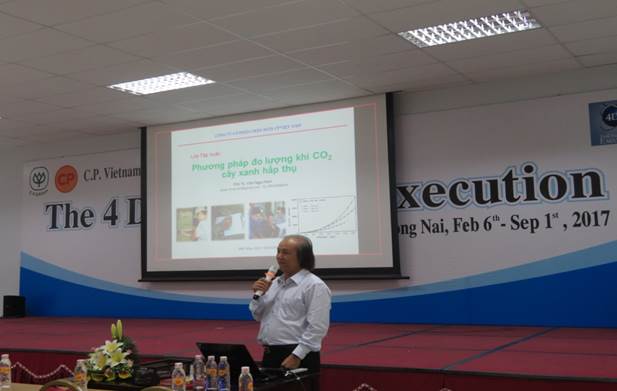 C.P. Việt Nam tổ chức đào tạo: Tính toán lượng khí CO2 cây xanh hấp thụ