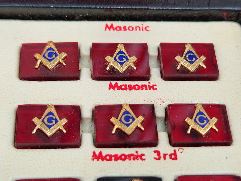 bộ hột nhẫn mỹ xưa masonic full hộp