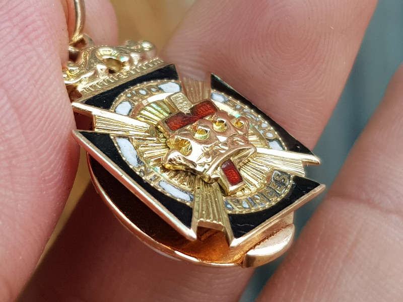 mặt dây chuyền Masonic Shriner vàng 10k độc lạ
