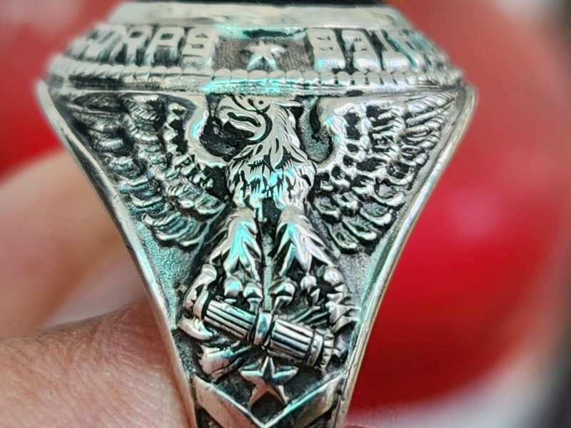 nhẫn mỹ bạc xưa quân đội thủy quân lục chiến