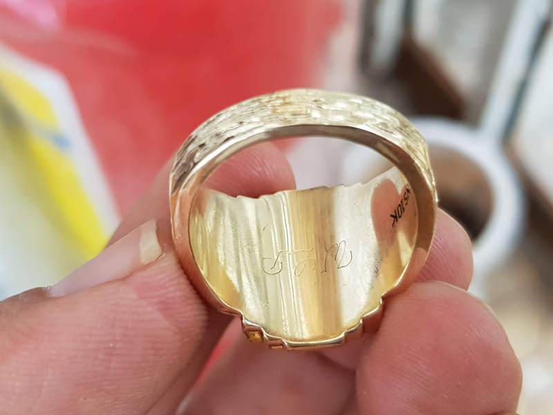 nhẫn mỹ vàng 10k jostens hột 7 màu