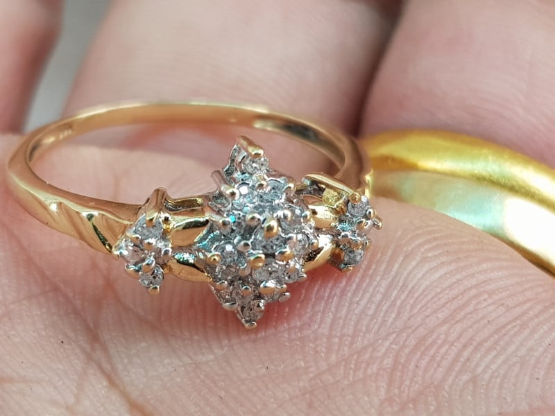nhẫn mỹ xưa cho nữ vàng 10k diamond