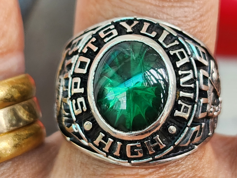 nhẫn mỹ xưa hột emerald hãng keystone sp patpend