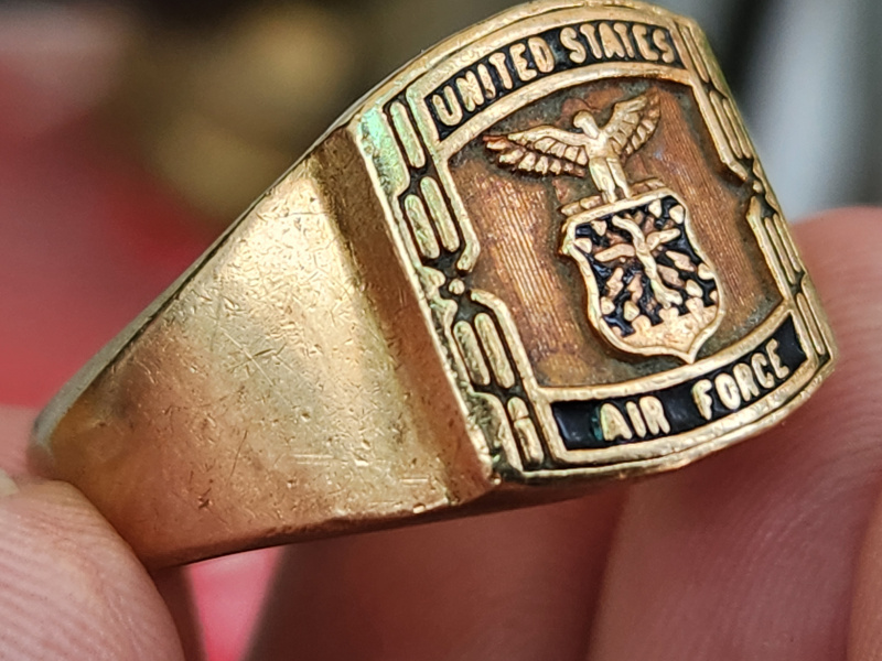 nhẫn mỹ xưa vàng 10k không quân Air Force