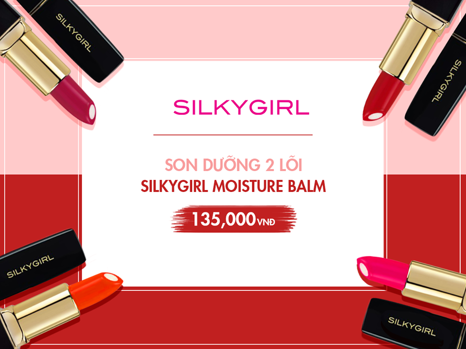 TỪ HÔM NAY, MÔI CĂNG MỌNG VỚI SON SIÊU DƯỠNG 2 LÕI SILKYGIRL MOISTURE BALM