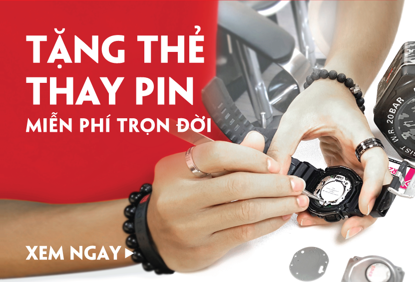 Thay Pin đồng hồ G-Shock chính hãng miễn phí trọn đời duy nhất tại Bello Lê Thái Tổ
