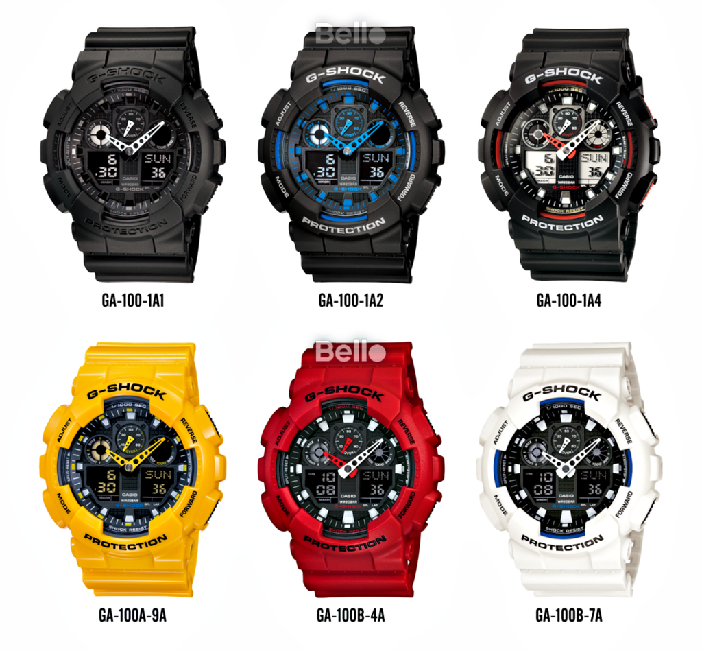 G-Shock Kim số GA-100 chính hãng: Các phiên bản truyền thống, bán chạy