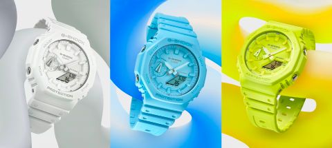 G-Shock TONE-ON-TONE Series GA-2100 cho Nam: Trắng, Xanh Biển, Vàng