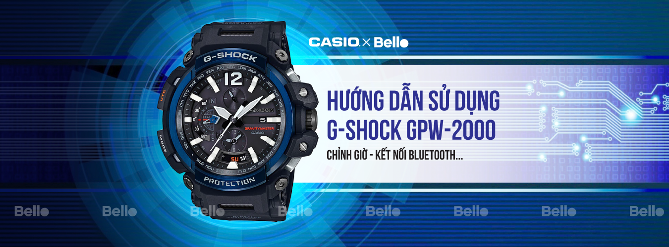 Hướng dẫn sử dụng đồng hồ Casio G-Shock GPW-2000 - Module 5502 – Bello