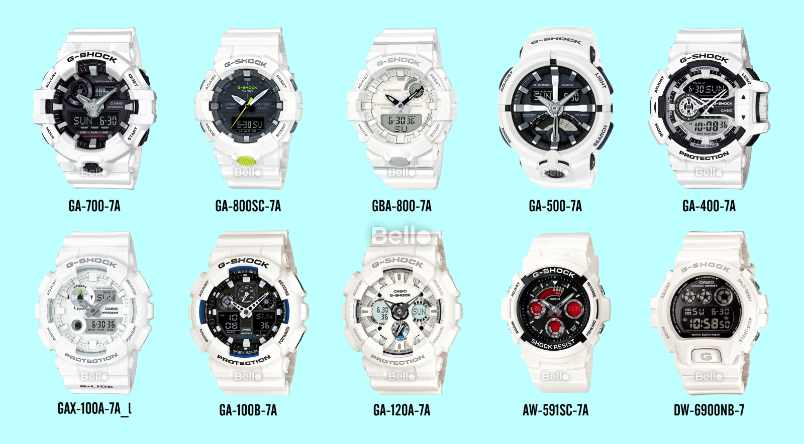Top 10 đồng hồ G-Shock màu trắng được yêu thích năm 2018