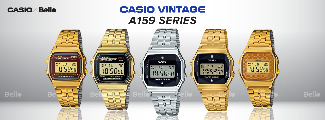 Casio a159 outlet diamond gold