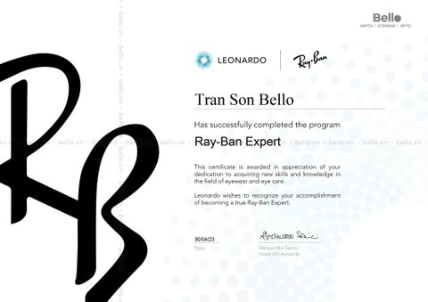 Chứng nhận Chuyên gia Ray-Ban Expert từ EssilorLuxottica