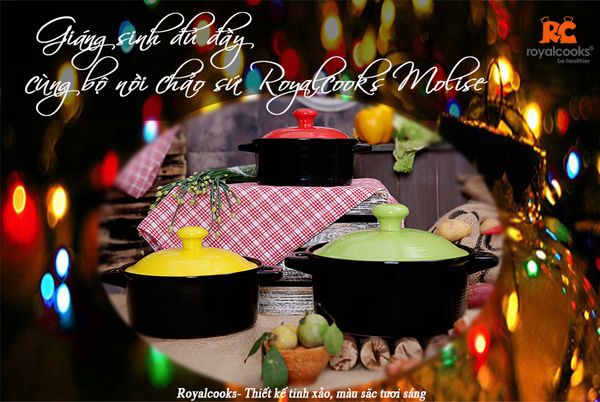 Giáng sinh đủ đầy cùng bộ nồi chảo sứ Royalcooks Molise