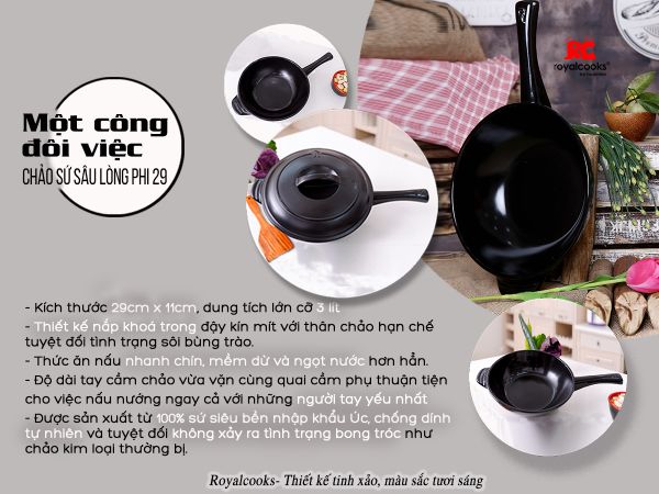 Một công đôi việc chảo sứ sâu lòng phi 29