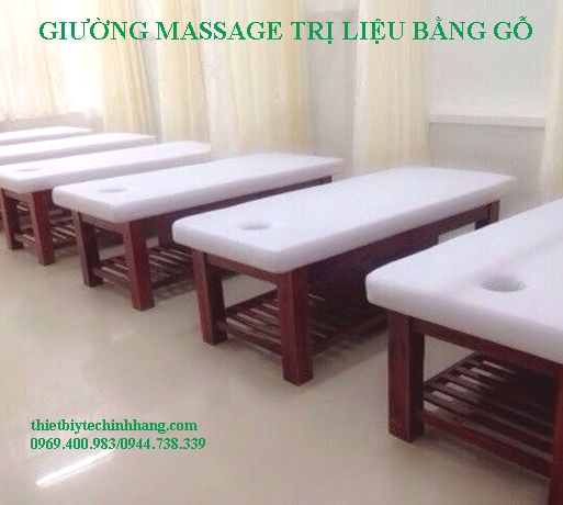 Giường Massage trị liệu bằng gỗ