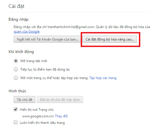 Cách đồng bộ dữ liệu trên trình duyệt Google Chrome khi sử dụng internet Viettel