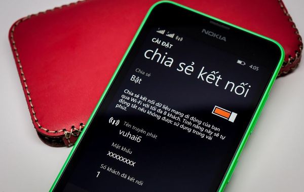 Hướng dẫn cách phát wifi internet Viettel từ điện thoại Lumia