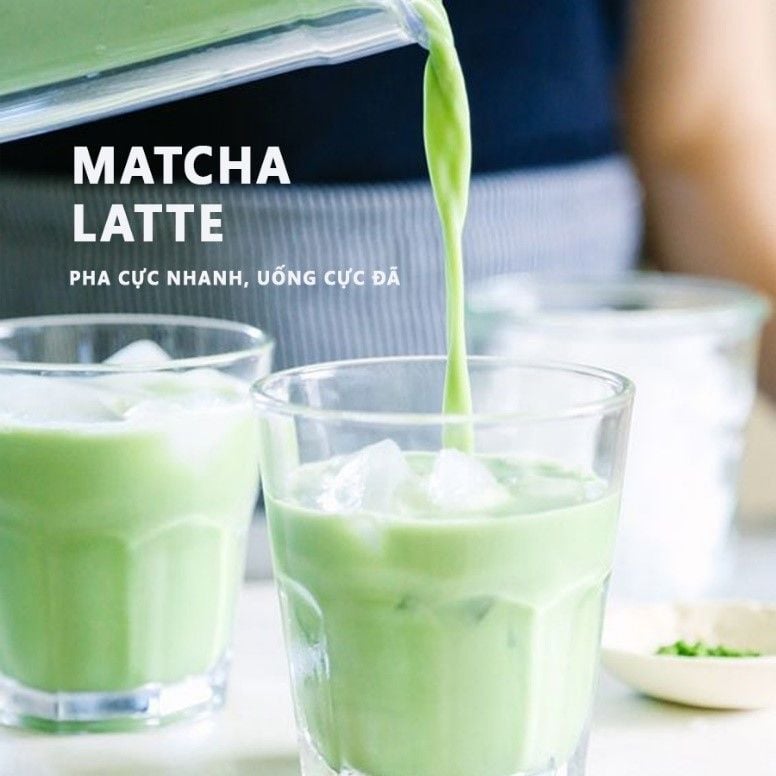 Fuji Matcha Latte – bột trà xanh hòa tan đậm vị trà, thơm vị sữa
