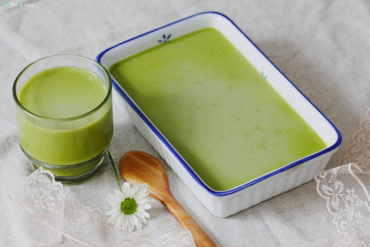 Làm thạch trà xanh vị sữa cực nhanh cực ngon