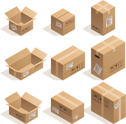 Bao bì carton đóng gói cho người mua sắm online
