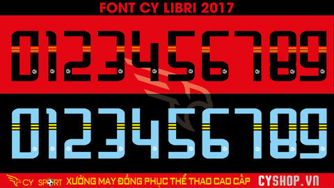 FONT SỐ BÓNG ĐÁ CY LIBRI 2017