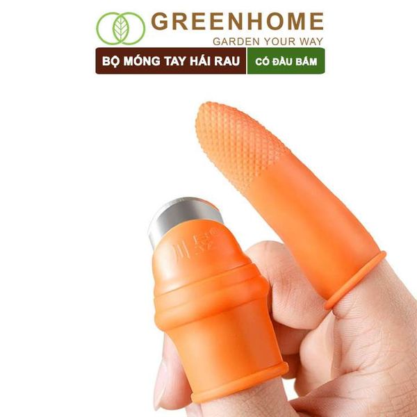 Bộ móng tay hái rau, có đầu bấm, chống bẩn móng tay, ngón cái bấm, cắt rau củ tiện lợi| Greenhome
