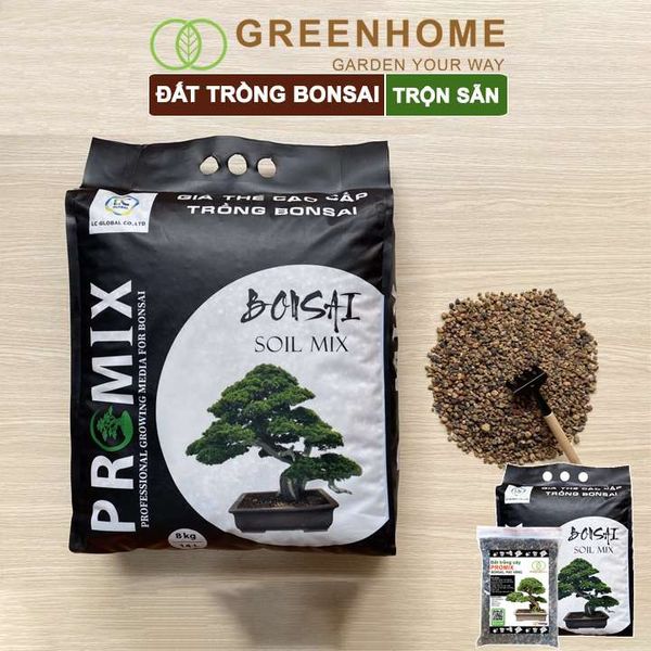 Đất trồng cây bonsai, mai vàng trộn sẵn, bao 1kg, giá thể nhập khẩu, giữ ẩm tốt,  thoáng khí, nhiều dinh dưỡng| Greenhome