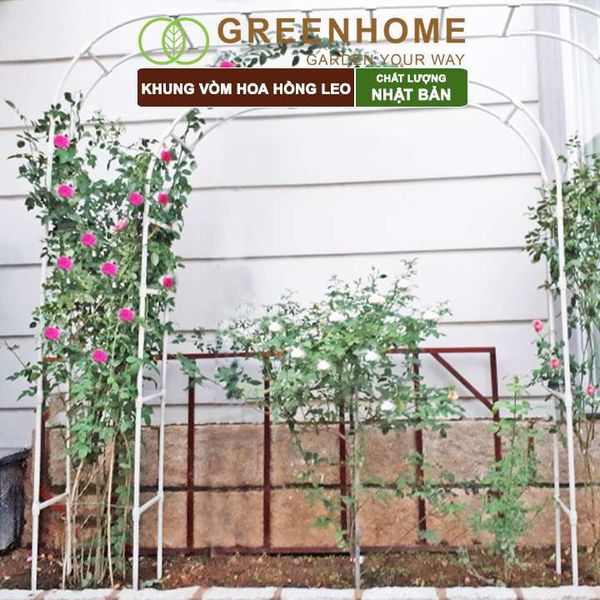 Khung vòm hoa hồng leo, Nhật Bản, Daim, dễ lắp ráp, thẩm mỹ cao, độ bền 5 năm |Greenhome