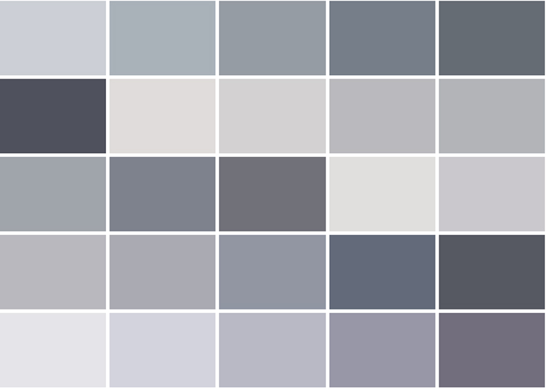Bảng một số mã màu Classic Neutrals&Greys được ưa chuộng