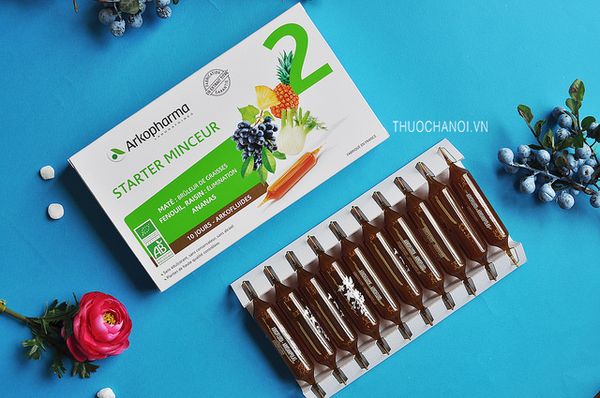 Thải độc giảm cân 3 tác động Arkopharma Arkofluide Programme minceur Triple Act
