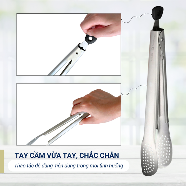 Kẹp Gắp Thức Ăn Đa Năng Inox 304 DandiHome