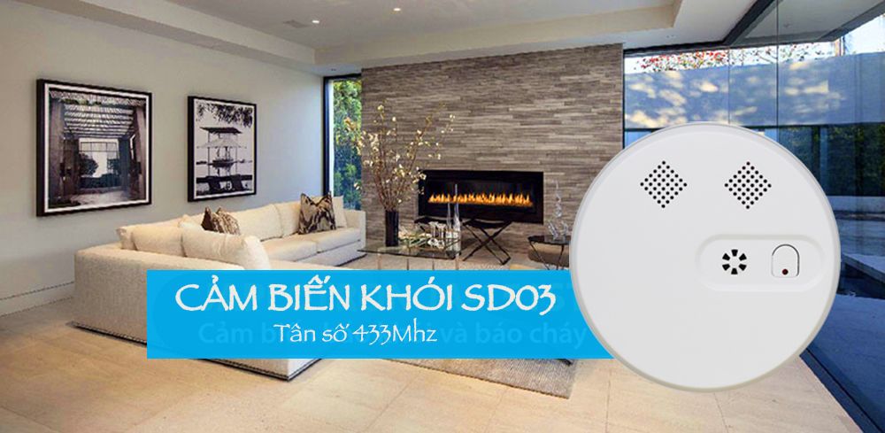 Cảm Biến Khói Không Dây SD03 Tần Số 433Mhz (Ảnh 1)