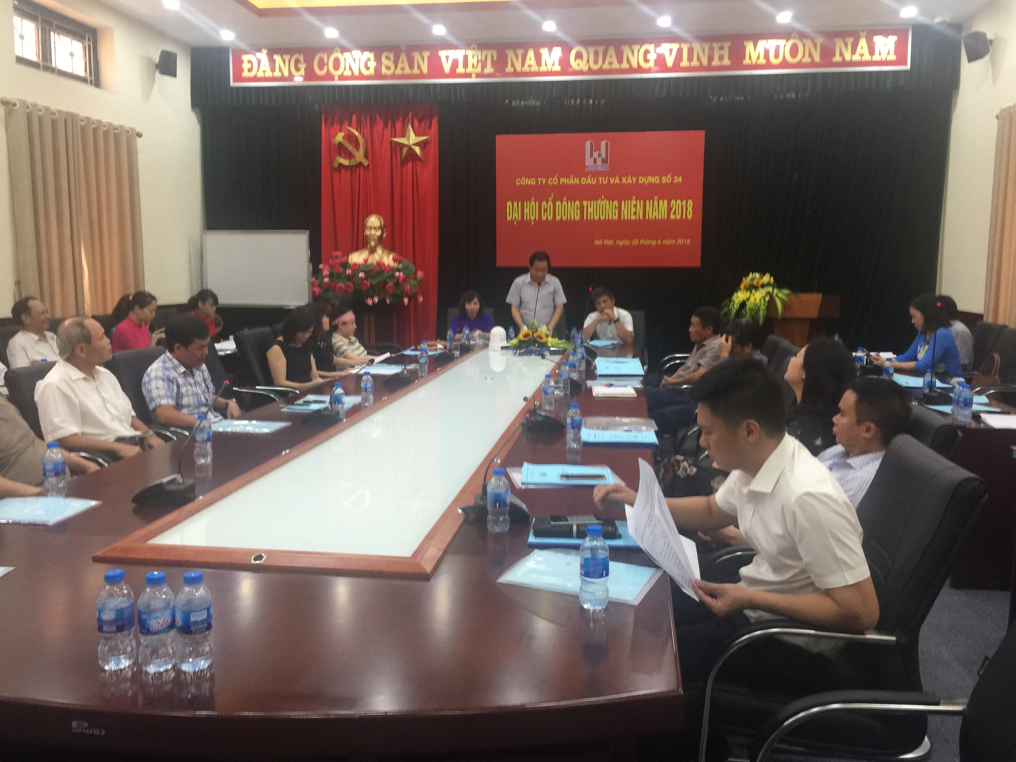 ĐẠI HỘI CỔ ĐÔNG THƯỜNG NIÊN CÔNG TY CỔ PHẦN ĐẦU TƯ VÀ XÂY DỰNG SỐ 34 NĂM 2018
