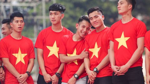 Khoảnh khắc đáng yêu của các chàng trai U23 Việt Nam ở lễ vinh danh