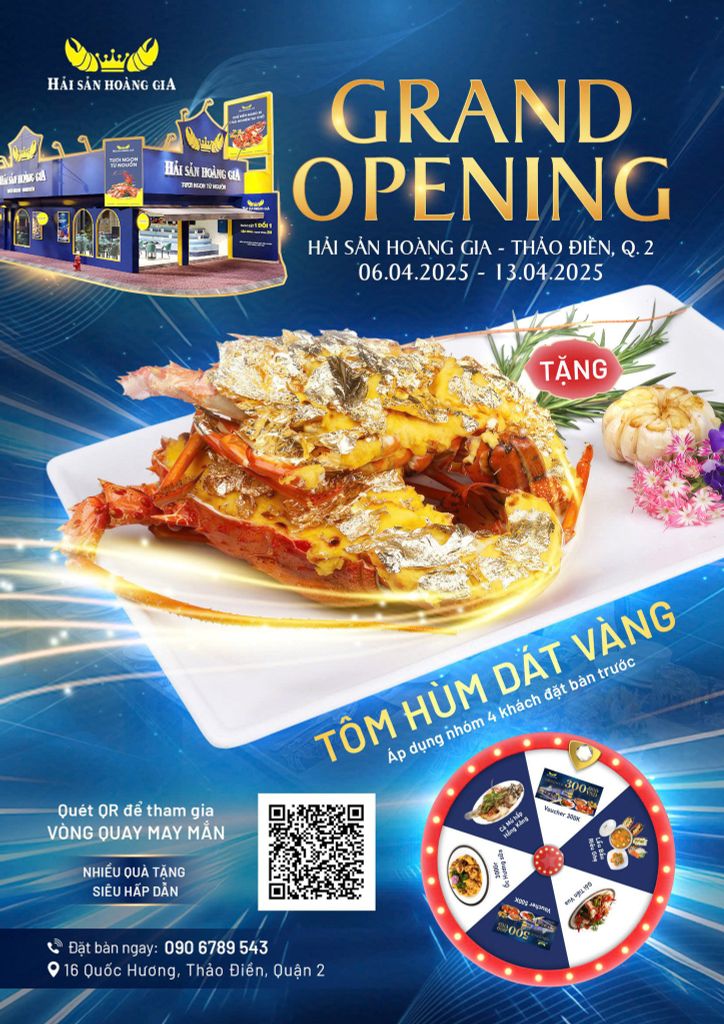 khai trương không gian mới cửa hàng Hải Sản Hoàng Gia