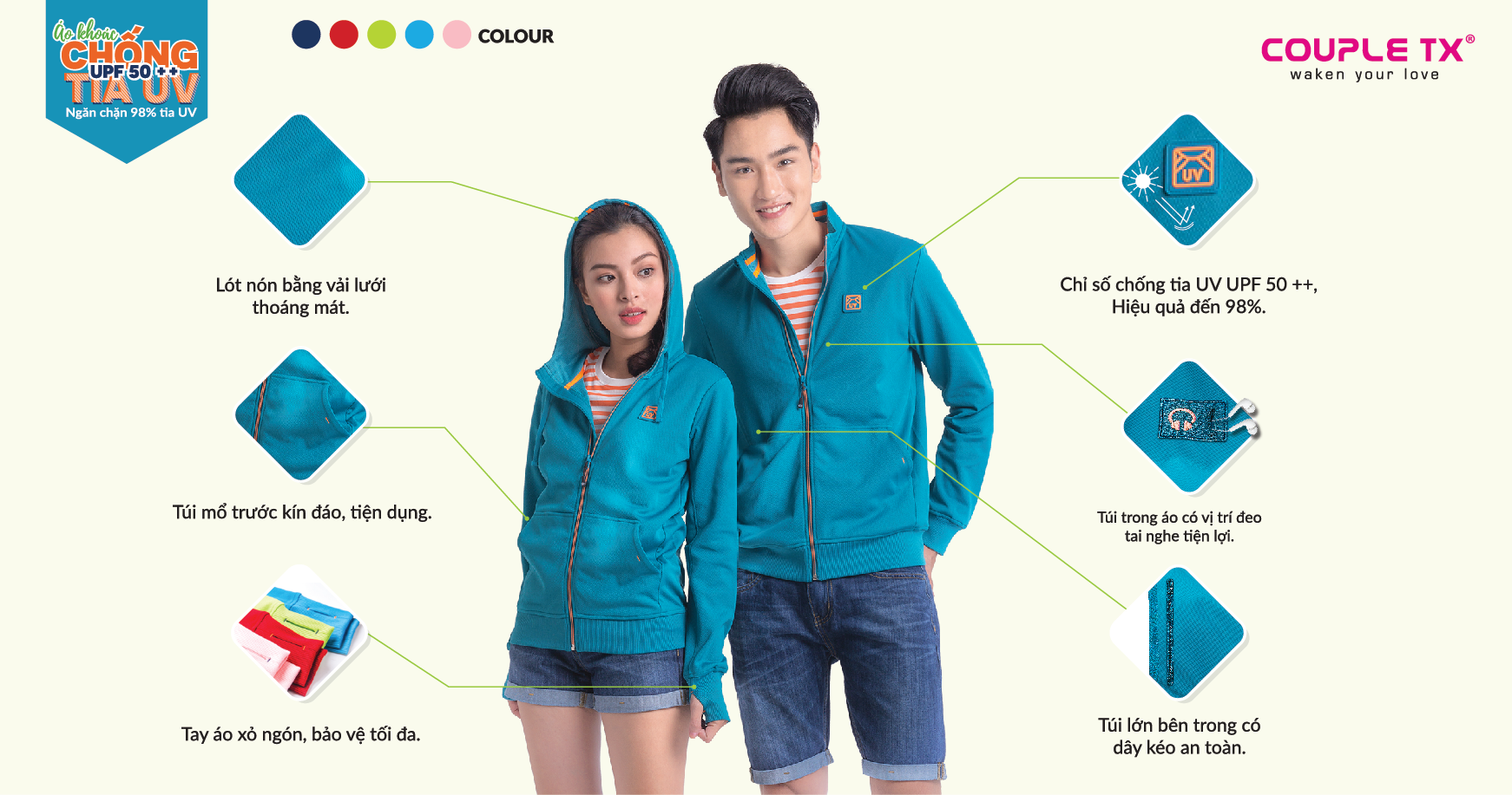 Couple Tx - Áo khoác chống tia UV