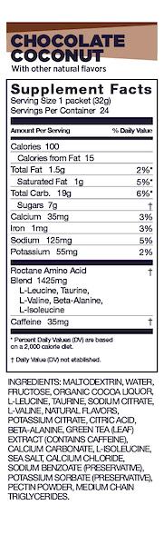 GU Roctane Gel Chocolate coconut facts