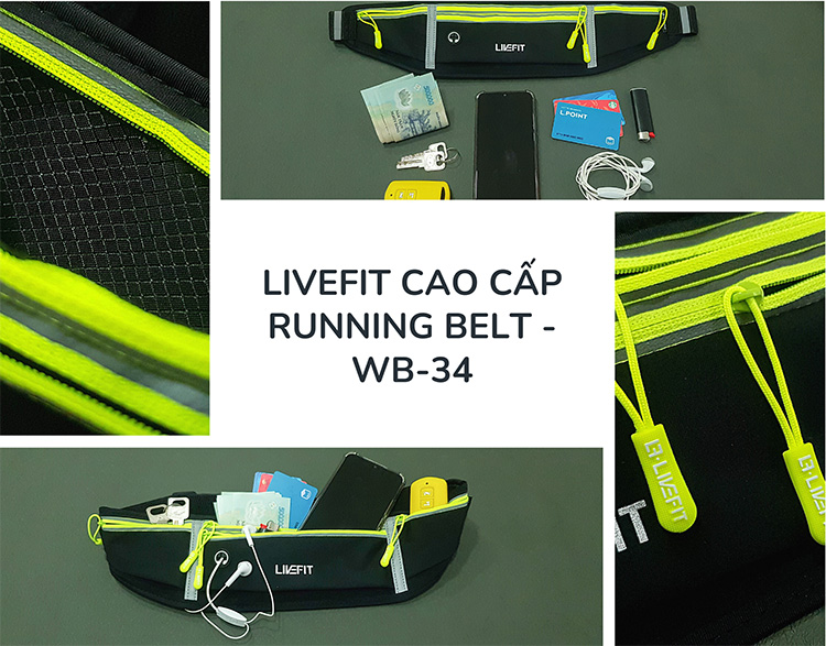 LiveFit cao cấp - Running Belt - WB-34