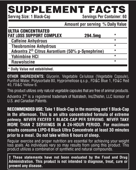 nutrex research labs lipo 6 black ultra concentrate 60 black caps