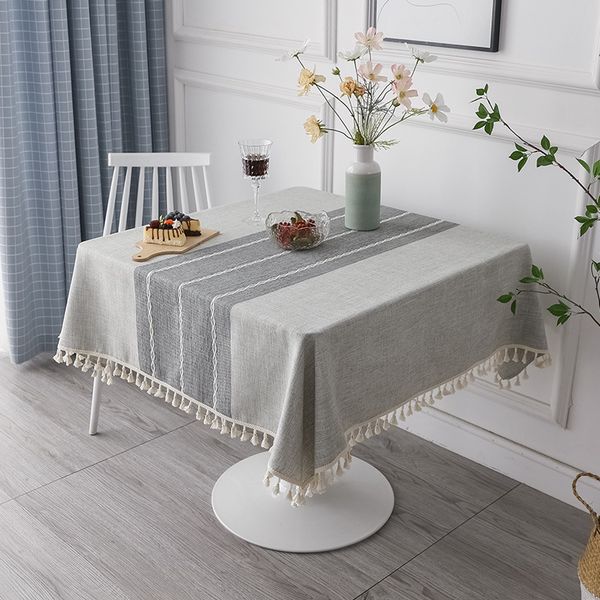 khăn trải bàn ăn cotton linen hình vuông