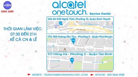 Trung tâm bảo hành sửa chữa điện thoại laptop tablet Alcatel