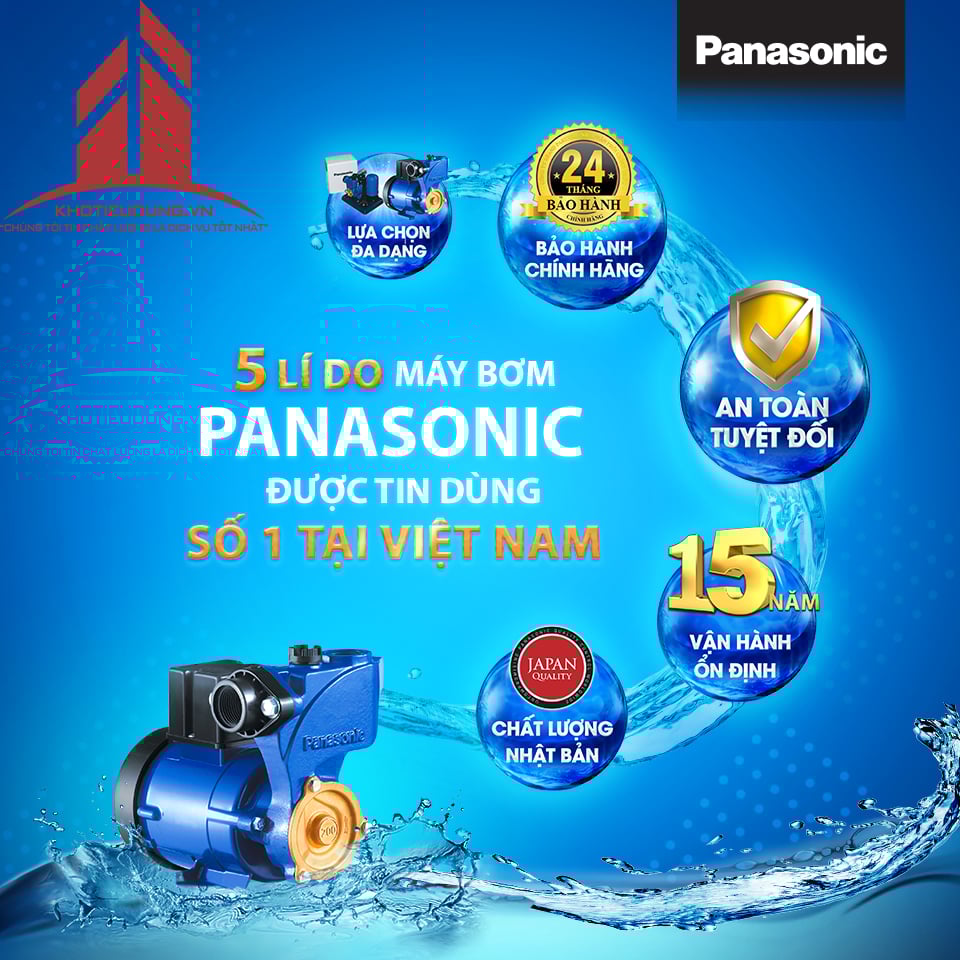 Máy Bơm Nước Panasonic Chính Hãng Bảo Hành Dài Lâu