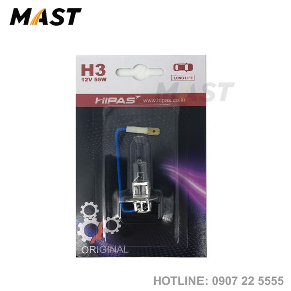 Bóng đèn HIPAS H3 12V 55W (LONG LIFE)