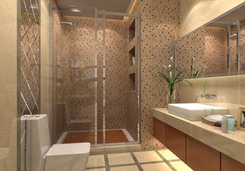 Nội thất phòng tắm và thiết bị vệ sinh phong cách đơn giản và cổ điển