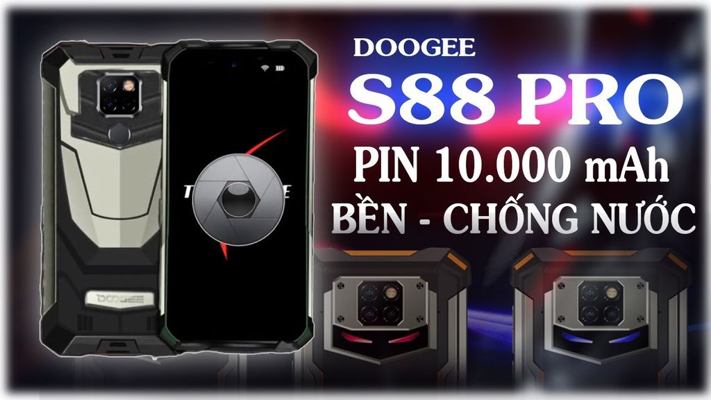 Doogee S88 Pro ra mắt: Pin khủng 10.000 mAh, thiết kế mang phong cách Iron Man, bền vô đối.