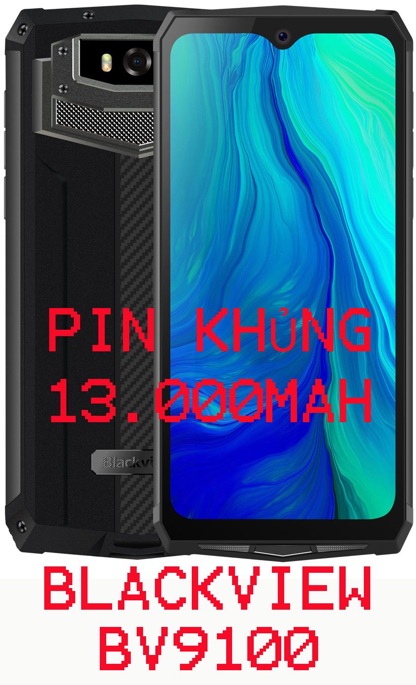 BLACKVIEW BV9100 - SMARTPHONE PIN KHỦNG 13.000MAH VỚI RAM4GB- ROM64GB -CHỐNG NƯỚC -CHỐNG SỐC .