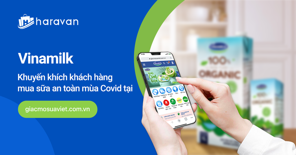 Vinamilk khuyến khích khách hàng mua sữa an toàn mùa Covid tại giacmosuaviet.com.vn