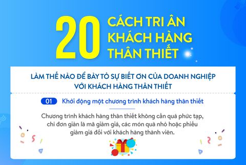20 cách độc đáo tri ân khách hàng thân thiết