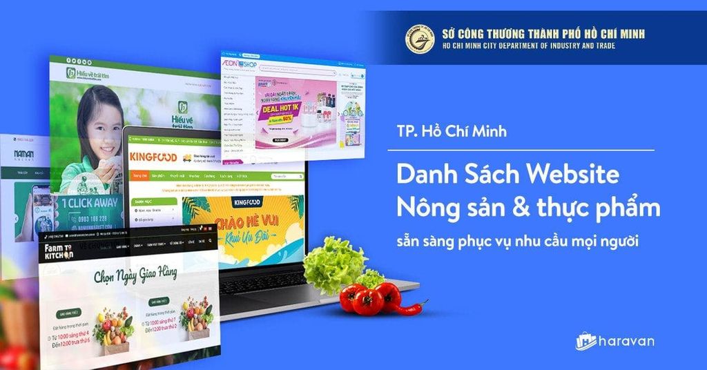 TPHCM - Danh sách website nông sản & thực phẩm sẵn sàng phục vụ nhu cầu mọi người