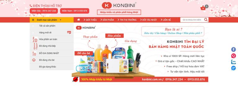 Konbini là công ty chuyên nhập khẩu và phân phối các mặt hàng xuất xứ từ Nhật Bản